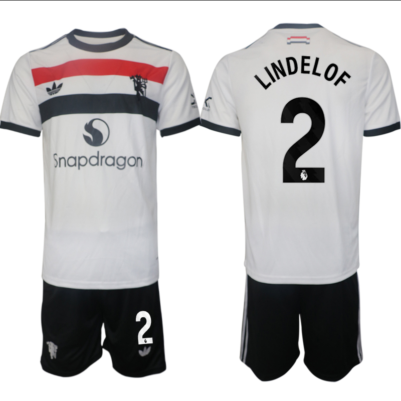 Men 2024-2025 Club Manchester United away white #2 Soccer Jersey->manchester united jersey->Soccer Club Jersey